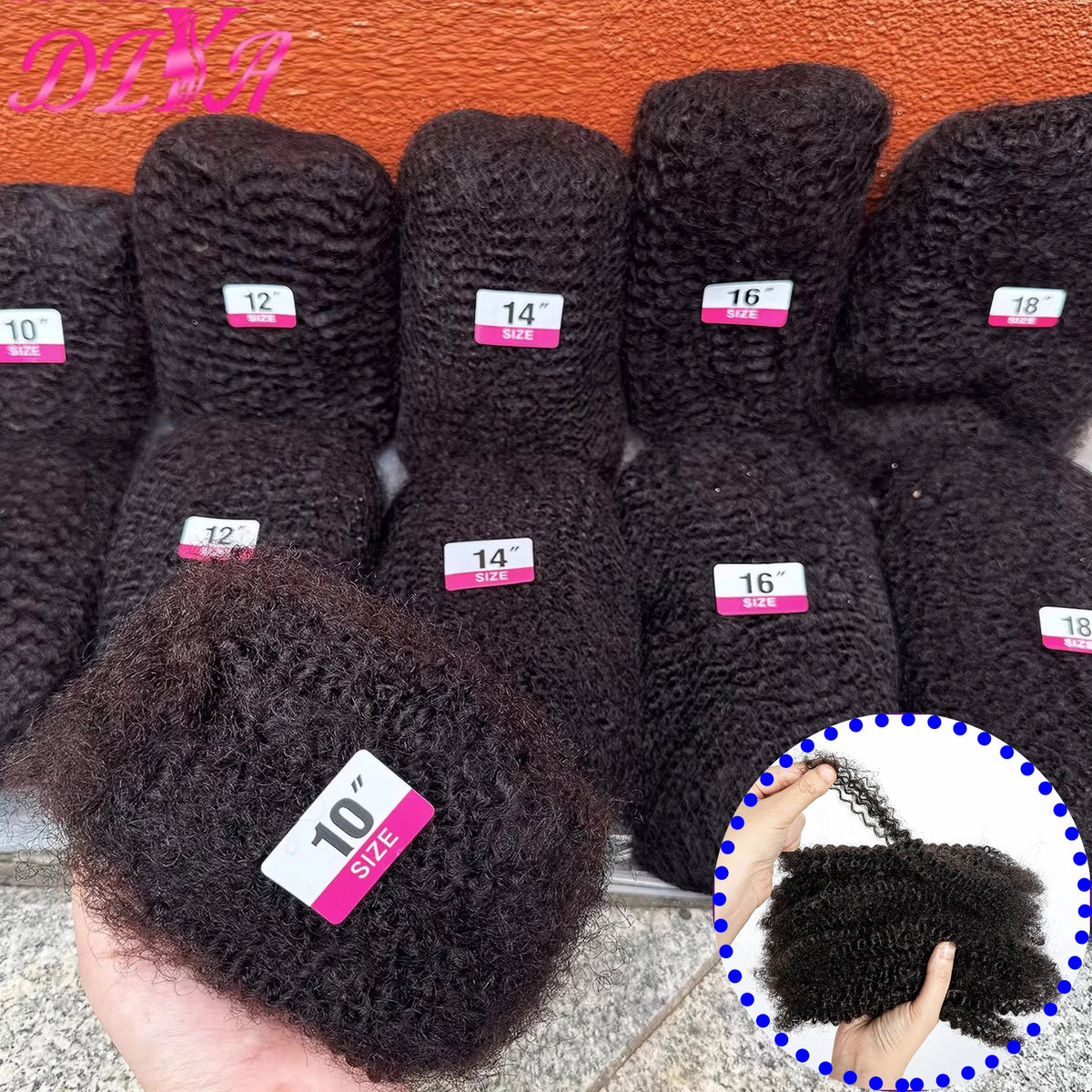 Afro Kinky Bulk Human Hair for Braiding Extensions