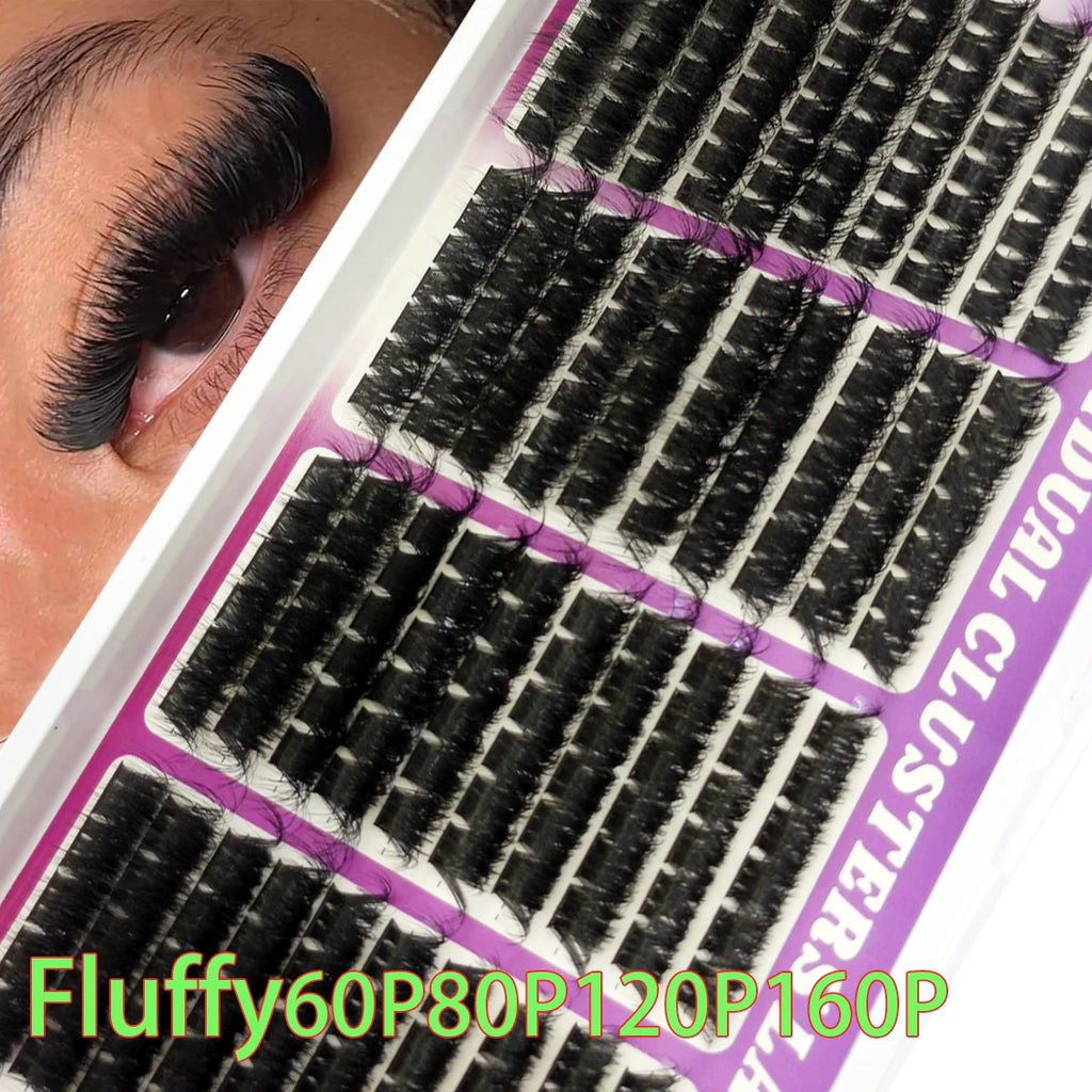 DIY Cluster Lashes – Fluffy Spiky Volume Extensions (30 Rows)