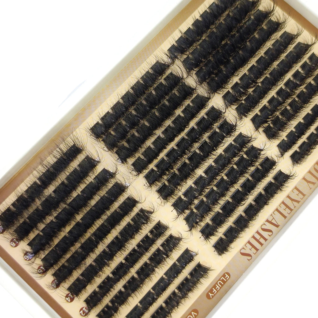 DIY Cluster Lashes – Fluffy Spiky Volume Extensions (30 Rows)