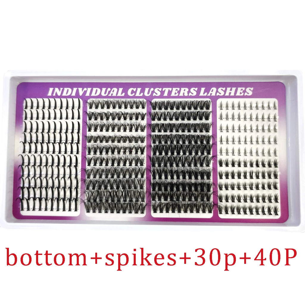 DIY Cluster Lashes – Fluffy Spiky Volume Extensions (30 Rows)