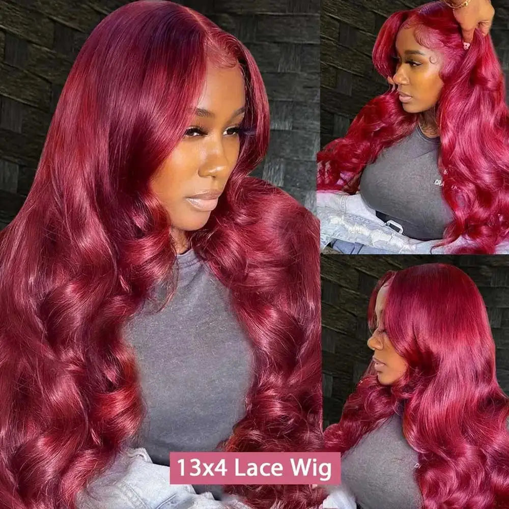 Burgundy Body Wave 13x4 HD Lace Front Wig
