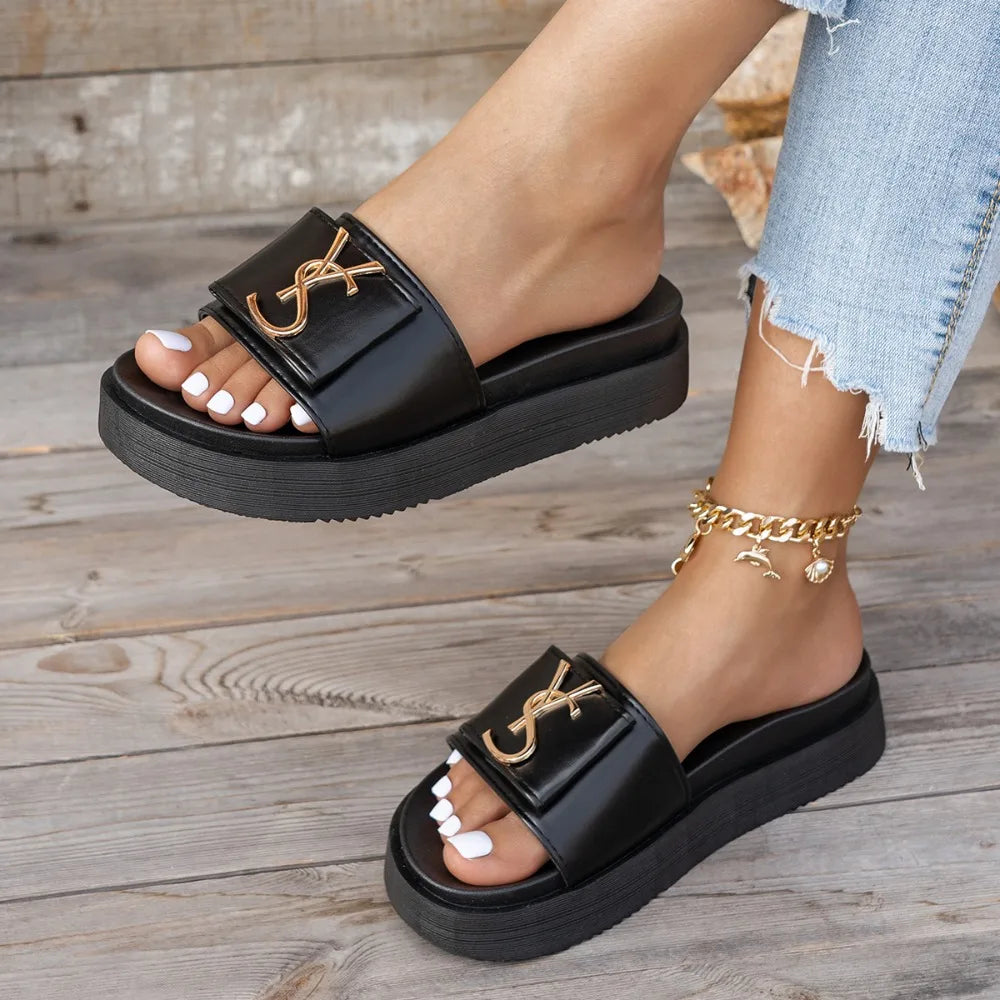 VS Platform Slide Sandals
