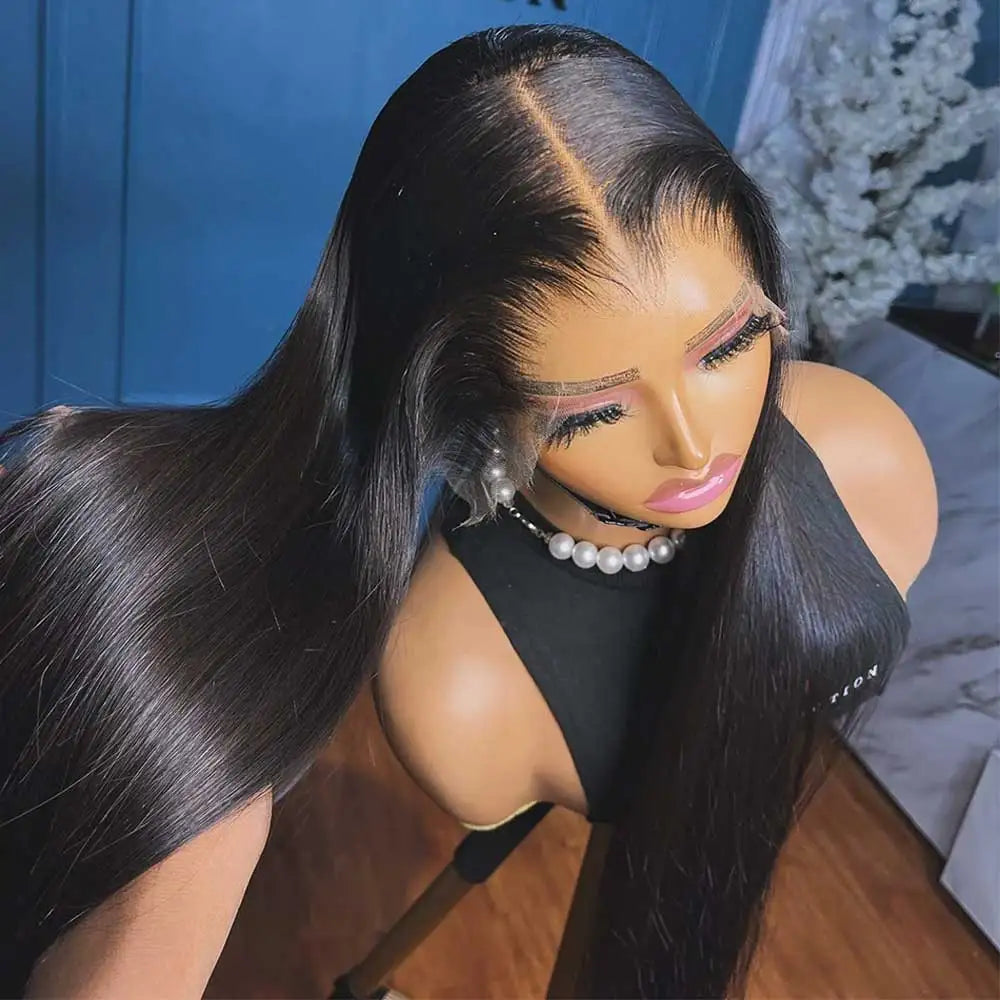 40-42" Bone Straight Glueless HD Lace Front Wig