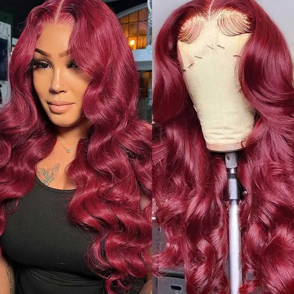 Burgundy Body Wave 13x4 HD Lace Front Wig