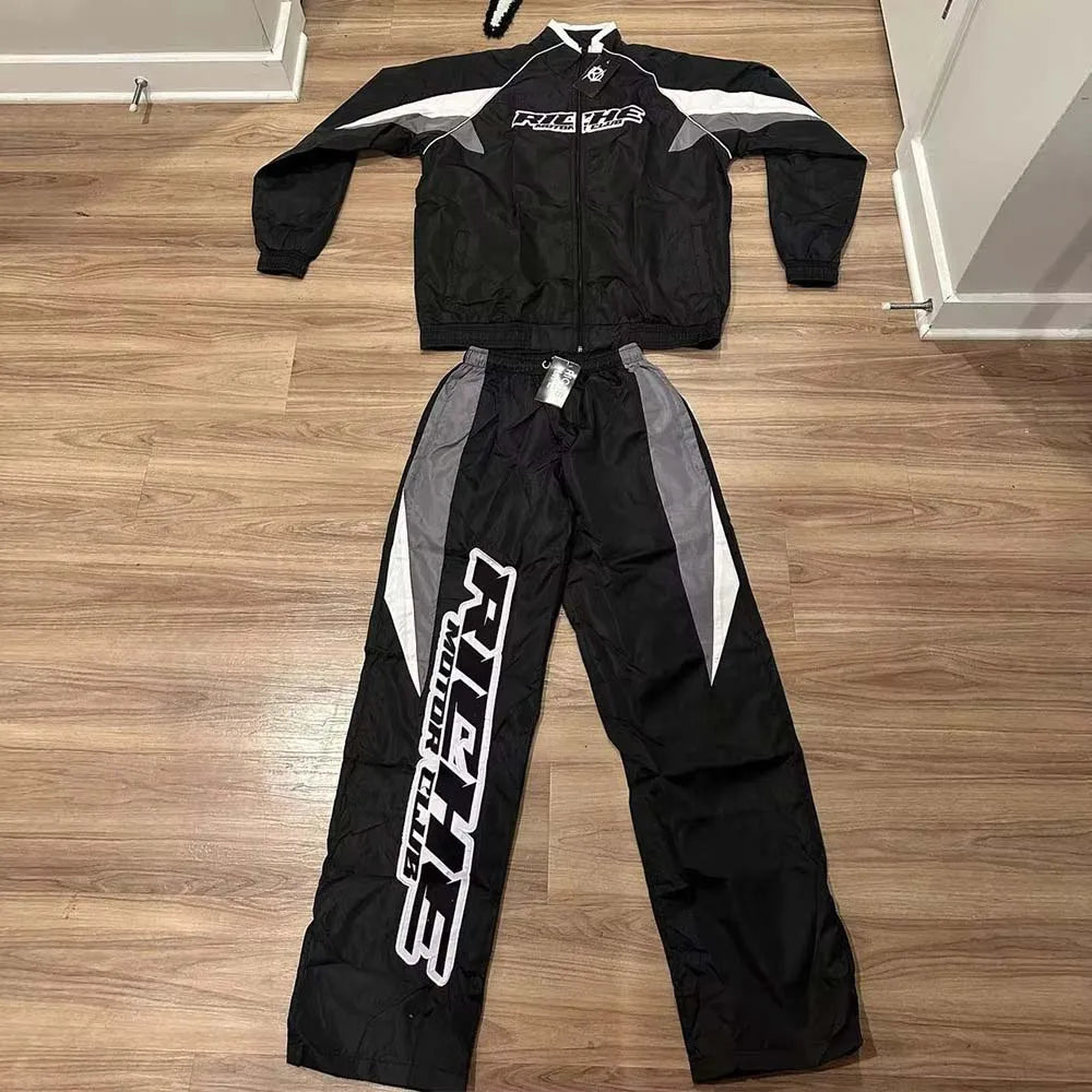 Custom Men's Cotton Fleece Embroidered Oversized Sweatsuit Tracksuit Set with Customized Logo Jogging Training