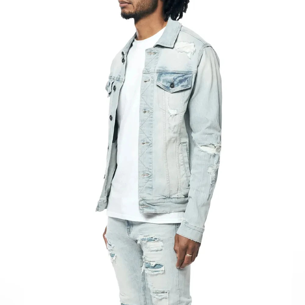 Premium Quality Stylish Look Mens Jeans Jacket and Pants Set Available at Wholesale Low Price Offering Durable and Fashionable