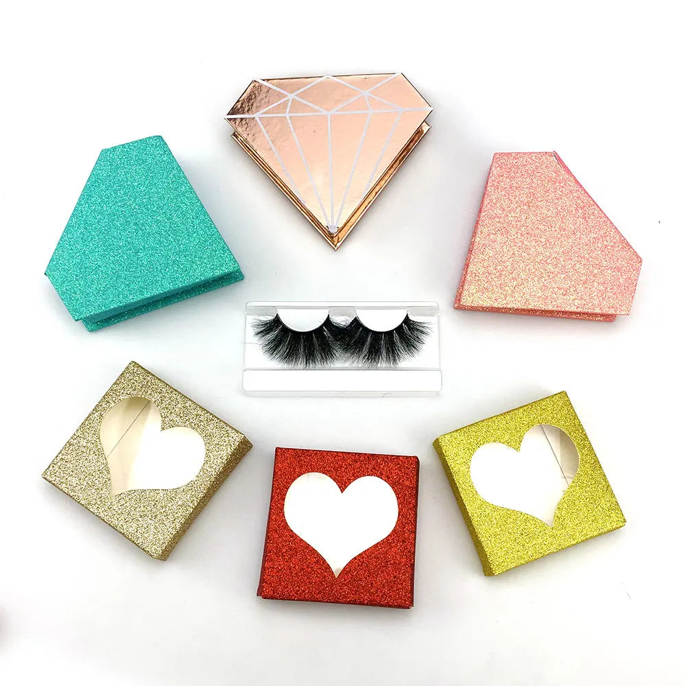 100% Siberian 3D 5d Mink Fur Eyelashes 20mm 25mm Super Long Black Lashes Packaging Box