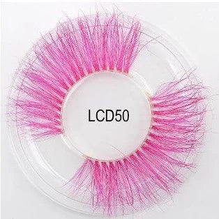 Heart Girl Wholesale  Lash  3D Colourful Lashes Natural Fluffy 25mm Mink False Full Strip Eyelash Boxes Custom logo - Mix / Plastictray+cover / LCD50