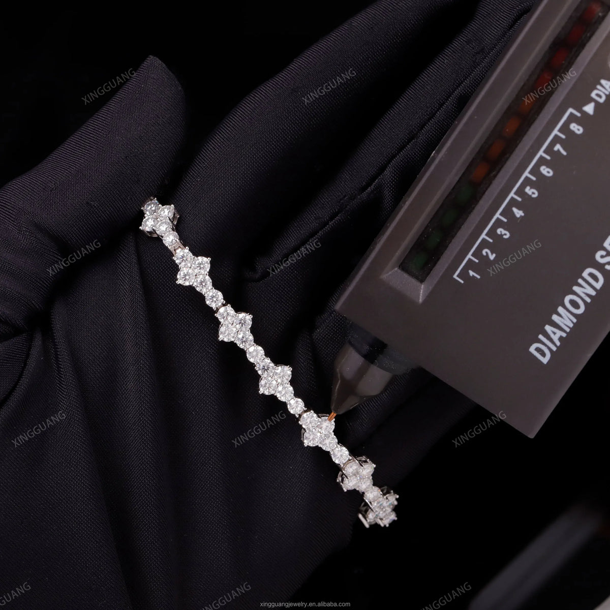Hip Hop Jewelry Cross Design VVS Moissanite Bracelet 925 Sterling Silver Men Women Bracelet Iced Out Diamond Tennis Bracelet