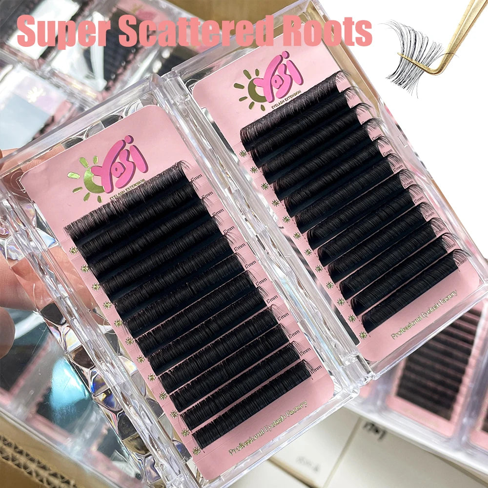 Wholesale Eyelash Extensions De Cils Individual Mink Professional Classic Lash Tray Soft Matte Volume Cashmere Lash Trays