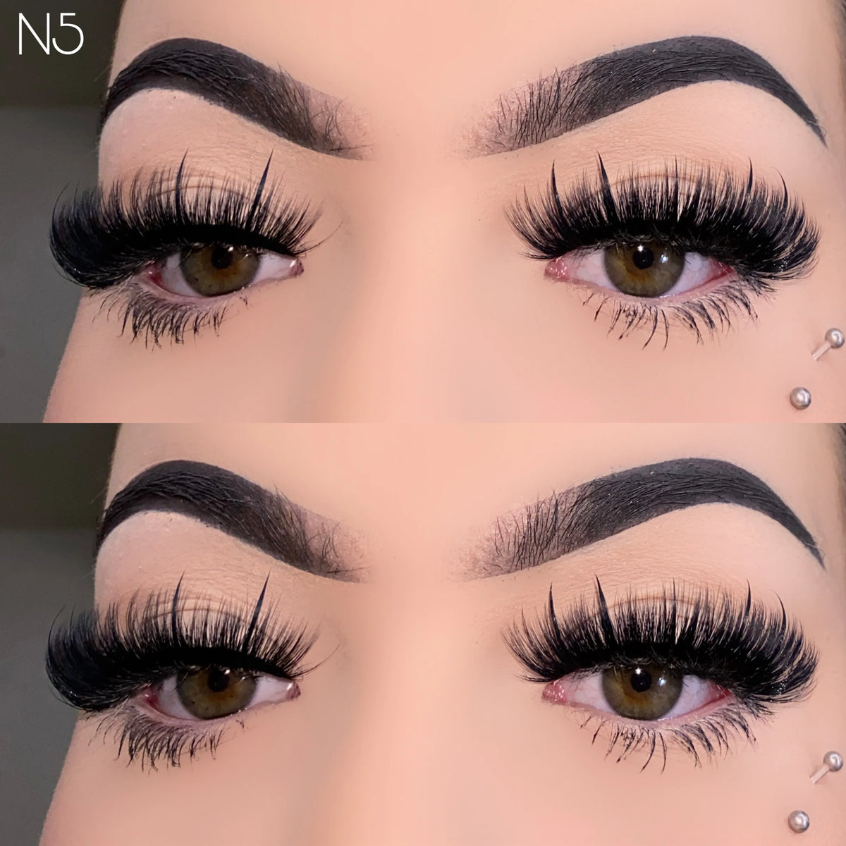 Wholesale Handmade Strip Lashes Look Like Eyelash Extensions 15mm to 25mm 100% Real Mink Hair Eyelashes - N5 / Natural Long