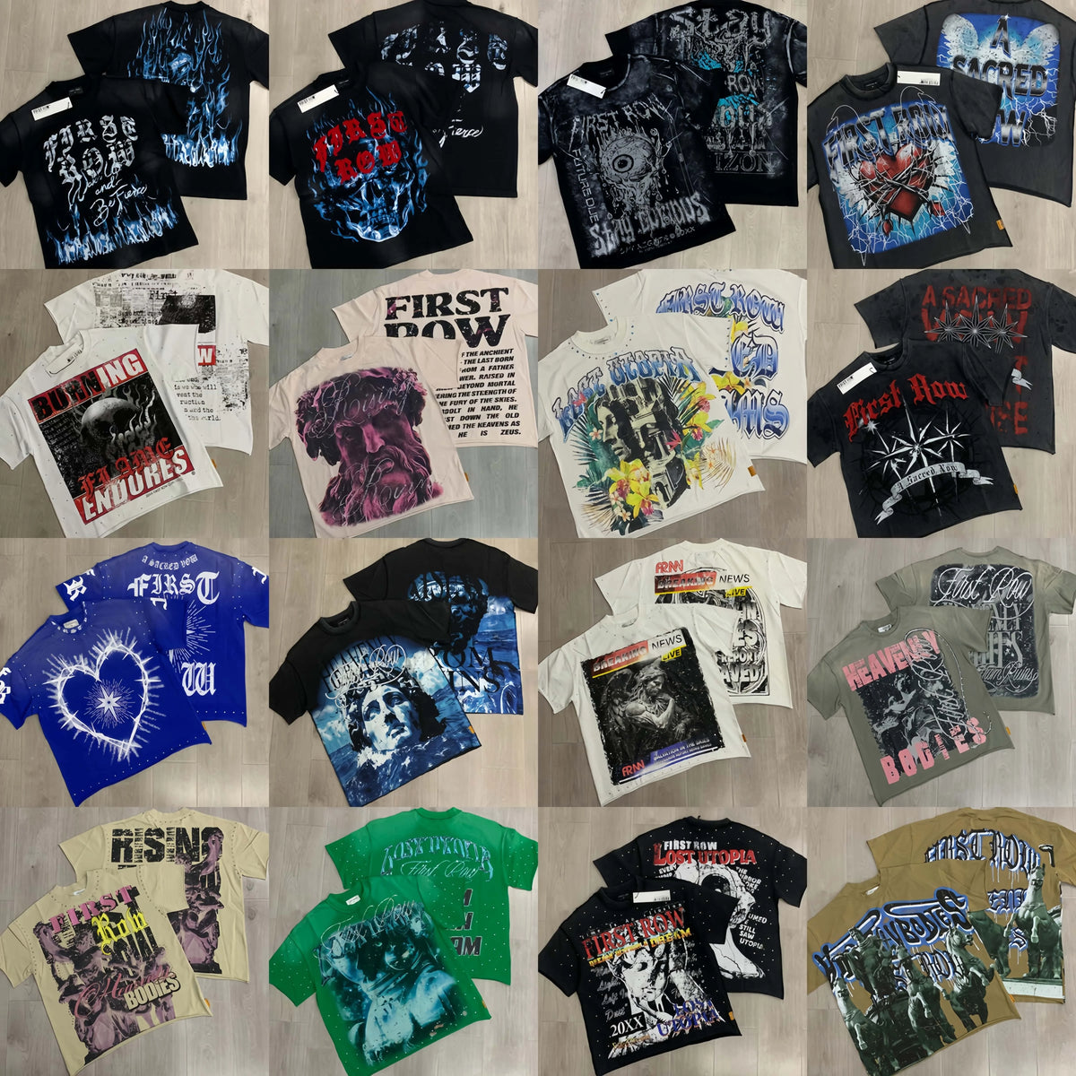 High Quality 100% Cotton Breathable Short Sleeve Loose Fit Hip Hop Cartoon Print Mens T-Shirts Wholesale Custom Designer Brand