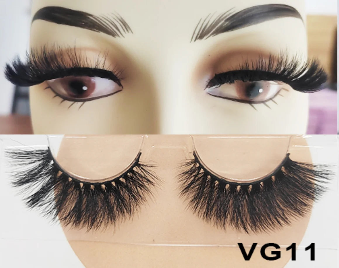 Wholesale Vegan FAUX Mink Eyelashes 25mm 3D Fluffy Full Strip Lashes with Box Cruelty-Free Vendors - Natural Long