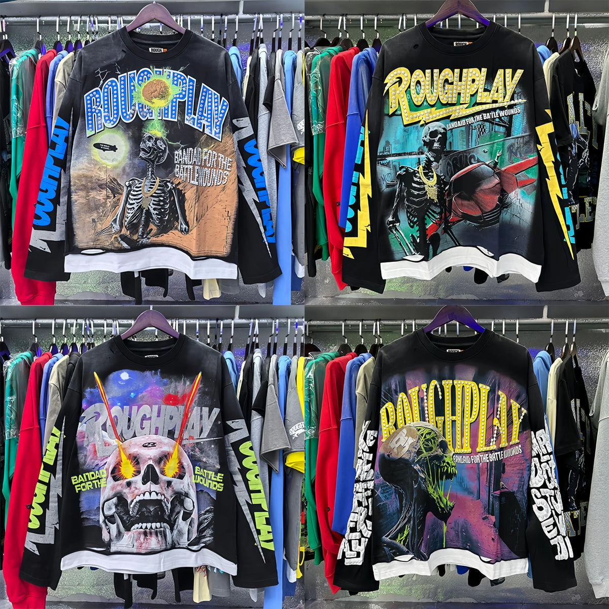 High Quality Heavyweight 100% Cotton New Brand Rough Play Long Sleeved High Street Retro Acid Washed Print Eco-Friendly Hoodies