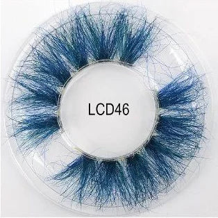 Heart Girl Wholesale  Lash  3D Colourful Lashes Natural Fluffy 25mm Mink False Full Strip Eyelash Boxes Custom logo - Mix / Plastictray+cover / LCD46