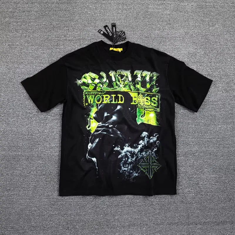 2026 High Quality Cotton Gothic Short Sleeve Skull Printed Hot Drilling T-shirts Low Price Wholesale GUAPI Men's T-shirts