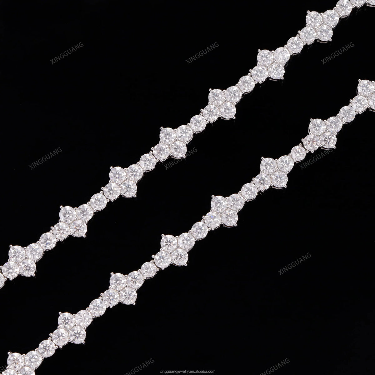 Hip Hop Jewelry Cross Design VVS Moissanite Bracelet 925 Sterling Silver Men Women Bracelet Iced Out Diamond Tennis Bracelet