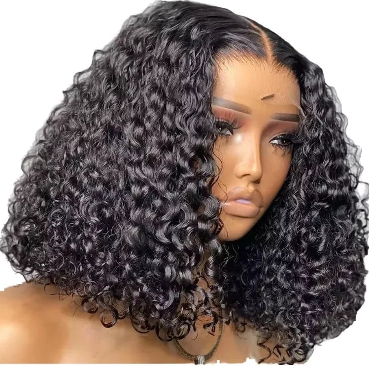 Cheap Brazilian Hair Kinky Curly Short Bob Lace Front Wigs for Lace Remy Hair Glueless HD Frontal for Black Women