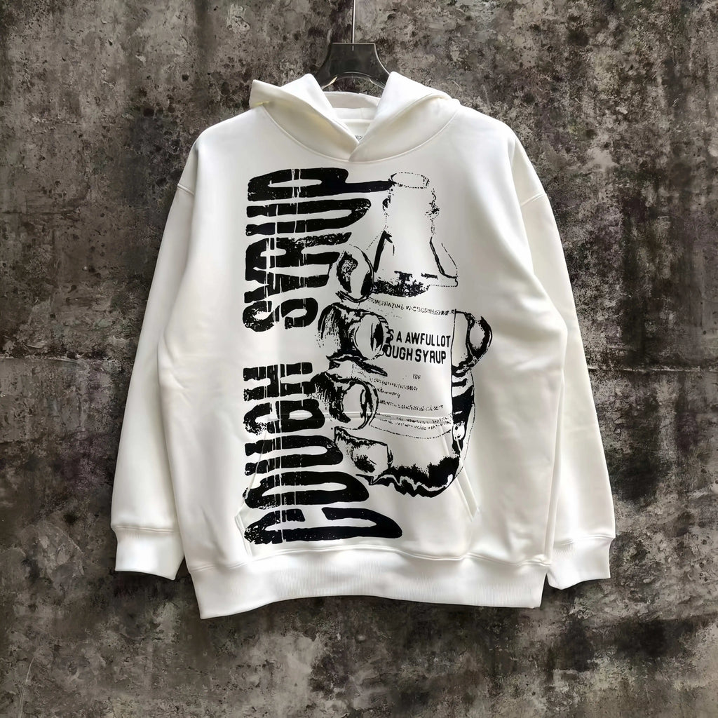 Luxury Brand COUGH SYRUP Mens Letter Hoodies Sweatshirts Custom DTG Printer Clothing Reflective Scanning Designer Hoodie Men