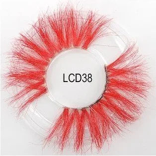 Heart Girl Wholesale  Lash  3D Colourful Lashes Natural Fluffy 25mm Mink False Full Strip Eyelash Boxes Custom logo - Mix / Plastictray+cover / LCD38