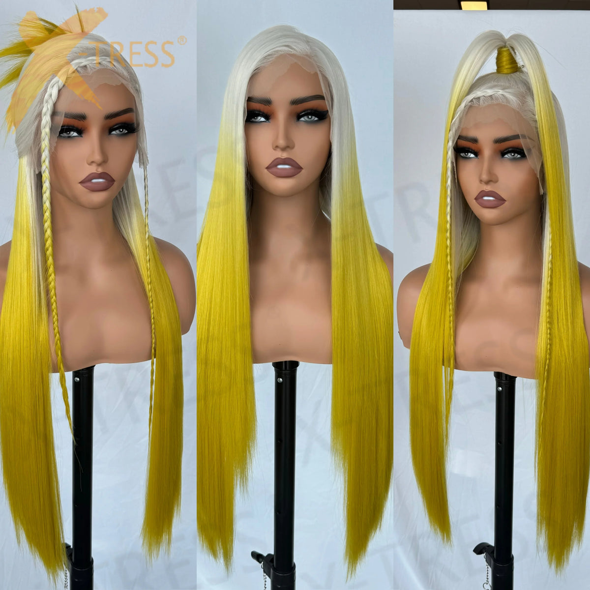 Chocolate Dark Brown Lace Front Wig 13x6 Synthetic Long Straight Glueless Dark Brown Wig for Black Women Beginner Friendly - 30 inches / DR3702