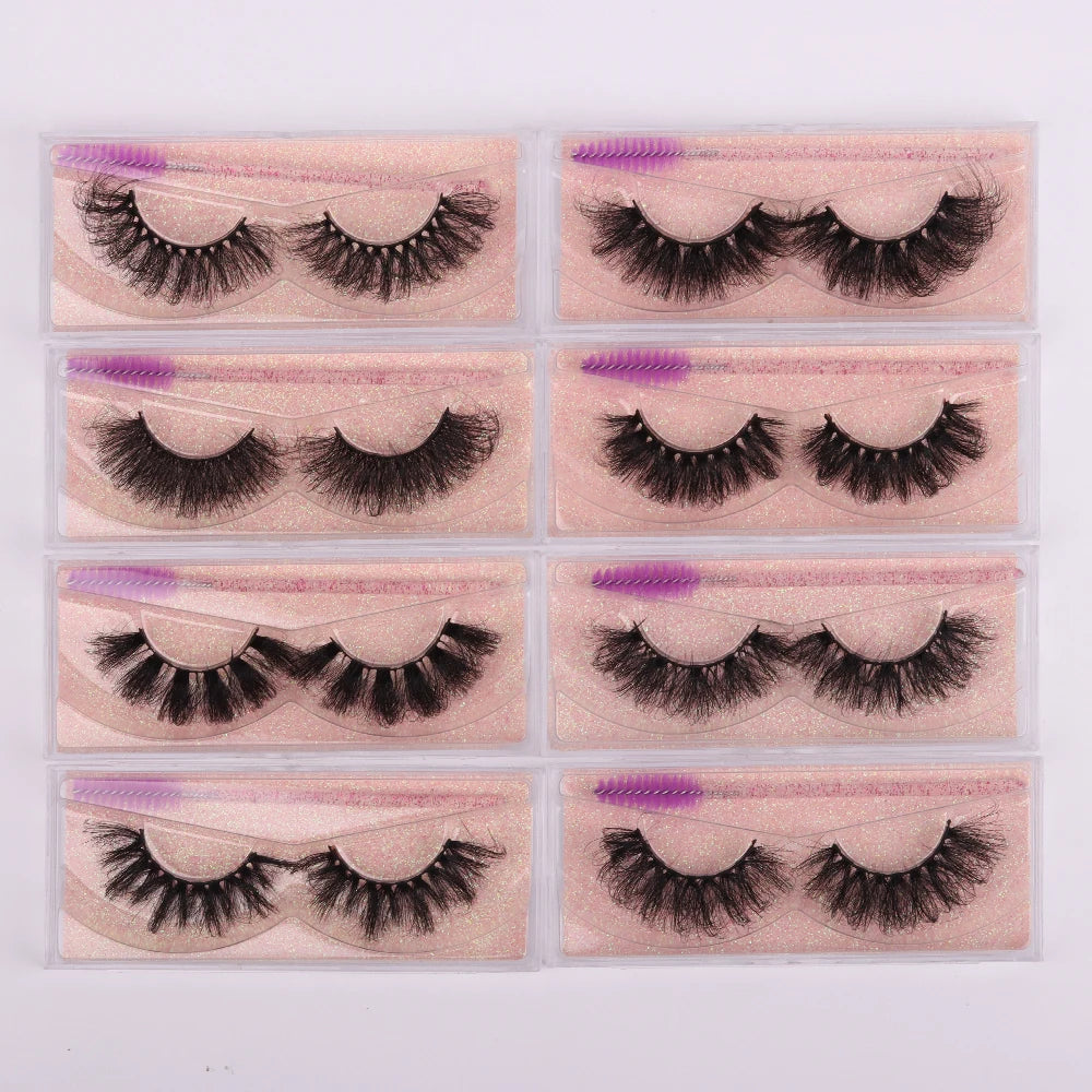 Wholesale Handmade Strip Lashes Look Like Eyelash Extensions 15mm to 25mm 100% Real Mink Hair Eyelashes