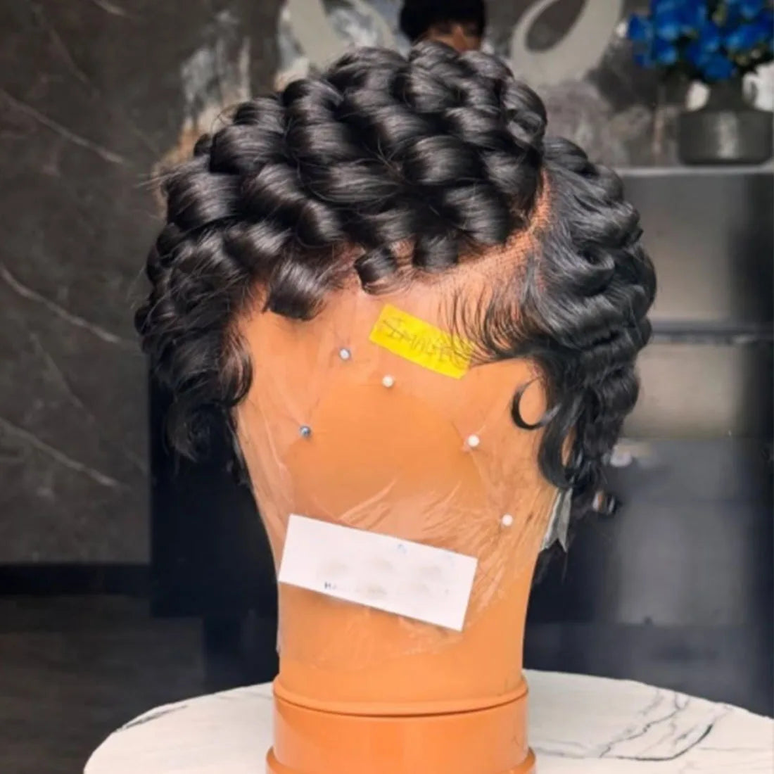 13x4 13x6 for Pixie Cut Curly Human Hair Wigs for Women Baby Hair Short Bob Frontal Lace Wigs Transparent Lace Available Various - curly / natural color