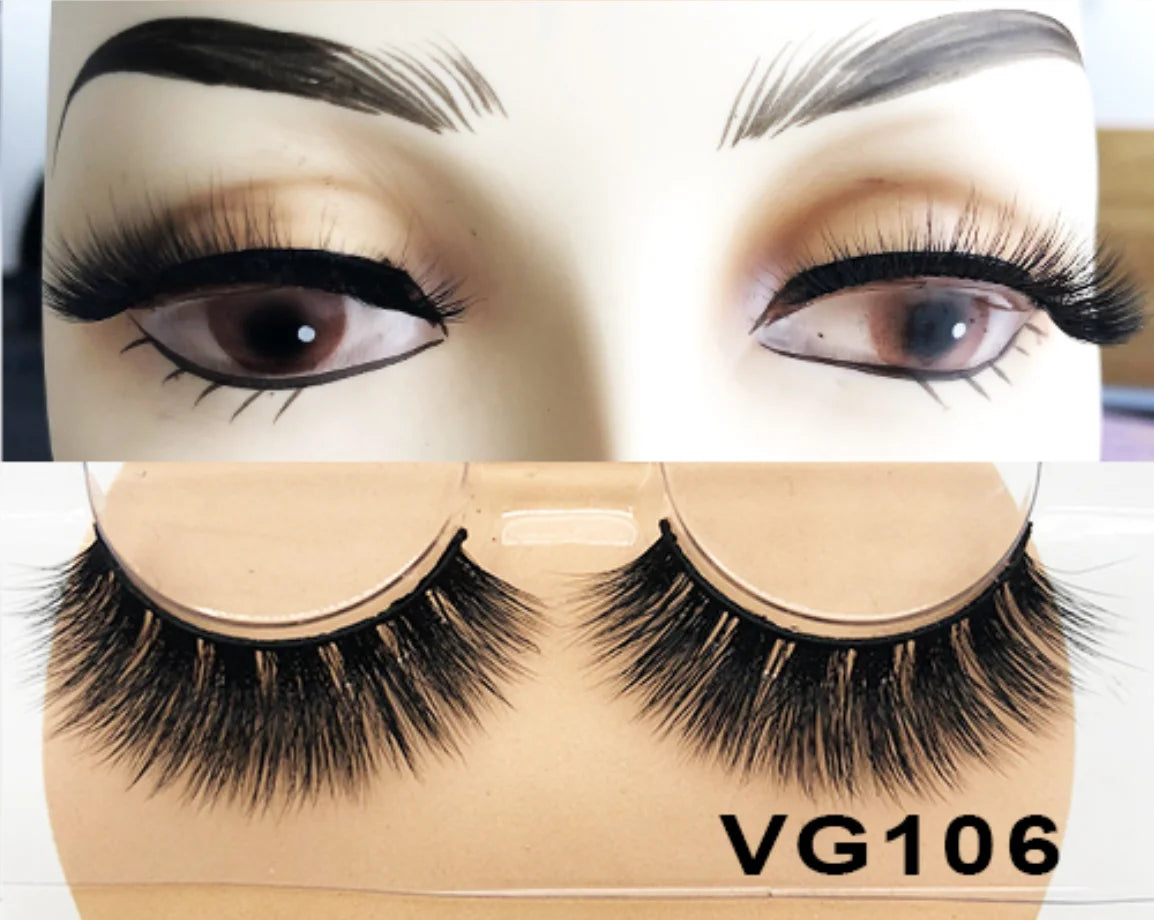 Wholesale Vegan FAUX Mink Eyelashes 25mm 3D Fluffy Full Strip Lashes with Box Cruelty-Free Vendors