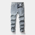 2026 New Design Men's Women's Winter Jacket Spring Autumn High Street Simple High-end Feeling Floral Button 2 Piece Denim Set - Blue 5200 pants