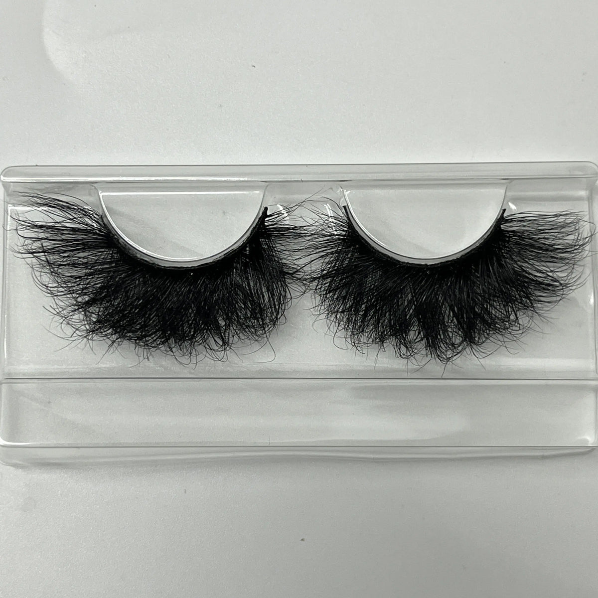 Long Fluffy 25mm Real Mink Eyelashes Wholesale Custom Logo Strip Lashes Bulk Vendor