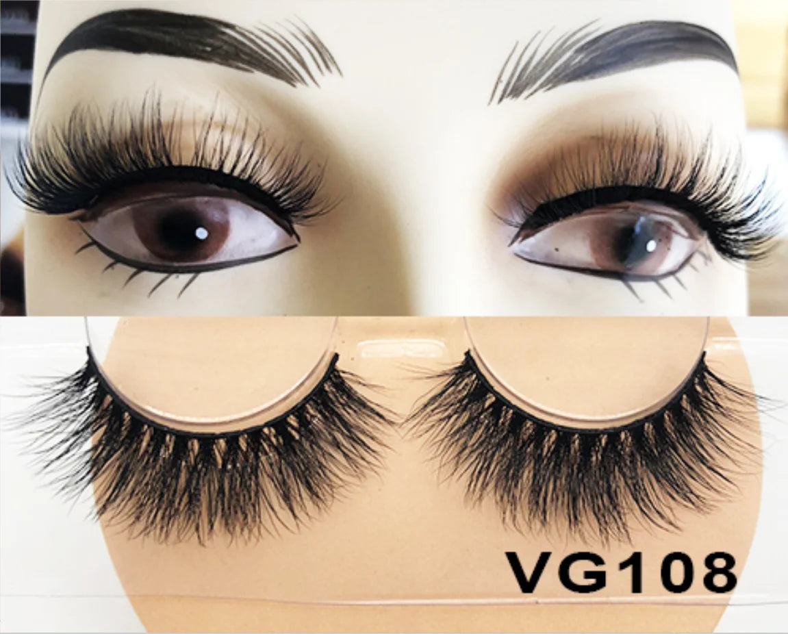 Wholesale Vegan FAUX Mink Eyelashes 25mm 3D Fluffy Full Strip Lashes with Box Cruelty-Free Vendors