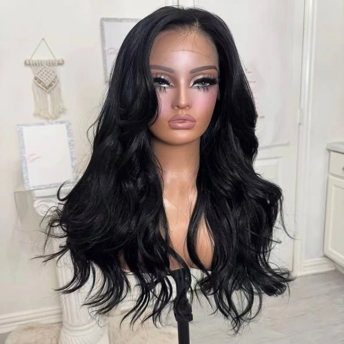 Long Thick Wig Blonde Highlight Color Remy Indian Cuticle Aligned Hair 5x5 Transparent HD Lace Front Wigs Small 250% Density - Option 7 / Body Wave