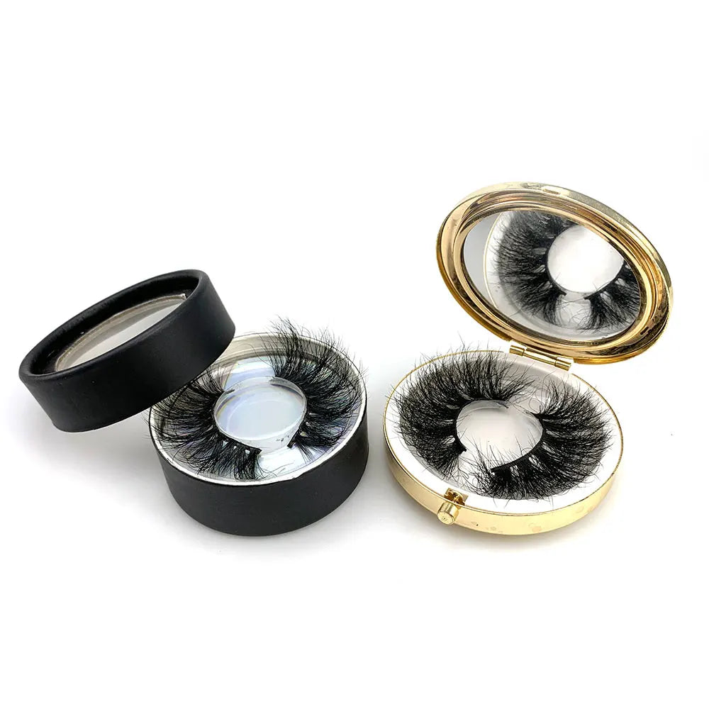 100% Siberian 3D 5d Mink Fur Eyelashes 20mm 25mm Super Long Black Lashes Packaging Box