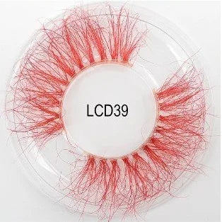 Heart Girl Wholesale  Lash  3D Colourful Lashes Natural Fluffy 25mm Mink False Full Strip Eyelash Boxes Custom logo - Mix / Plastictray+cover / LCD39