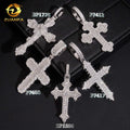 Supplier Selection Cross Pendant Hot Sale Moissanite Pendant Men Iced Out Jewelry Custom Hip Hop Pendant - Silver / ZP1556