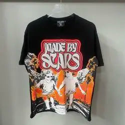 2026 High Quality Cotton Gothic Short Sleeve Skull Printed Hot Drilling T-shirts Low Price Wholesale GUAPI Men's T-shirts