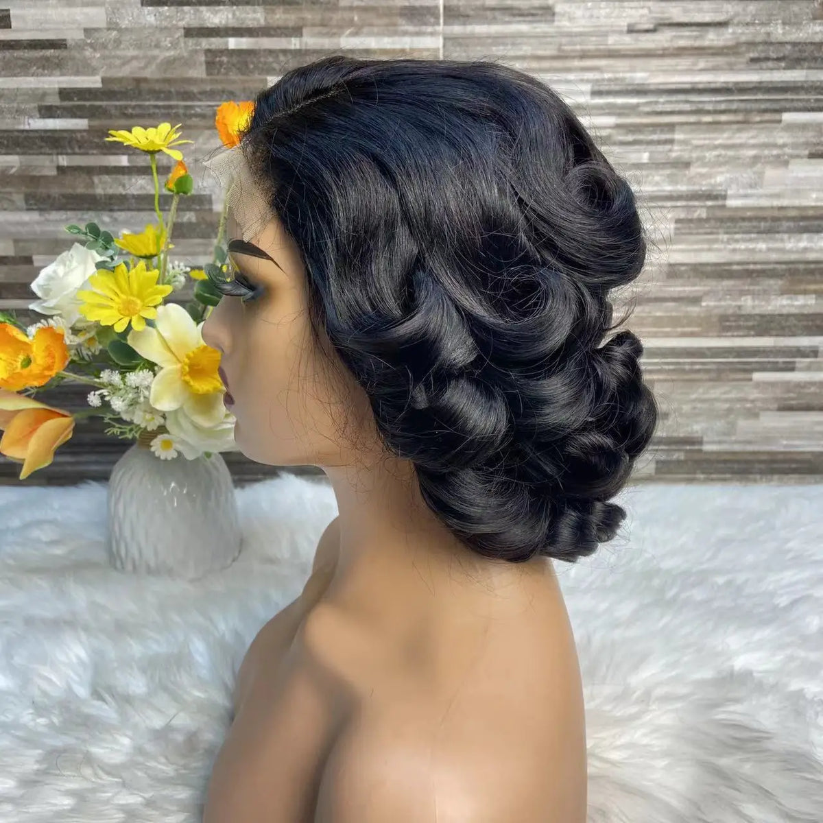 Glueless Short Bouncy Loose Wave Wig 5*5 HD Lace Front Wig Pre Plucked Bouncy Curl Bob Wig Raw Virgin 100% Vietnamese Human Hair