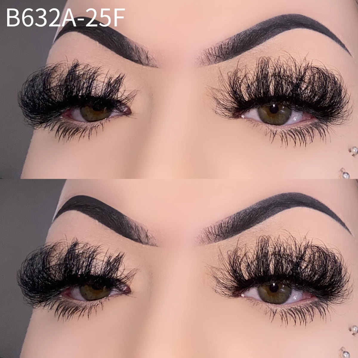 Wholesale Vendor  Russian 5D 3D Curl Real Cils Natural Eyelash Mink Spiky Wispy Faux Cils Synthetic Hair Faux Lash Strips - B632A-25F 25mm Lashes / Dramatic / Mix