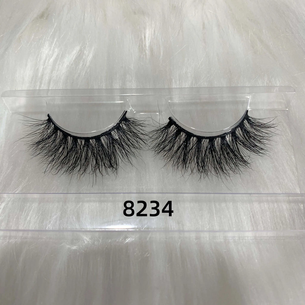 Long Fluffy 25mm Real Mink Eyelashes Wholesale Custom Logo Strip Lashes Bulk Vendor