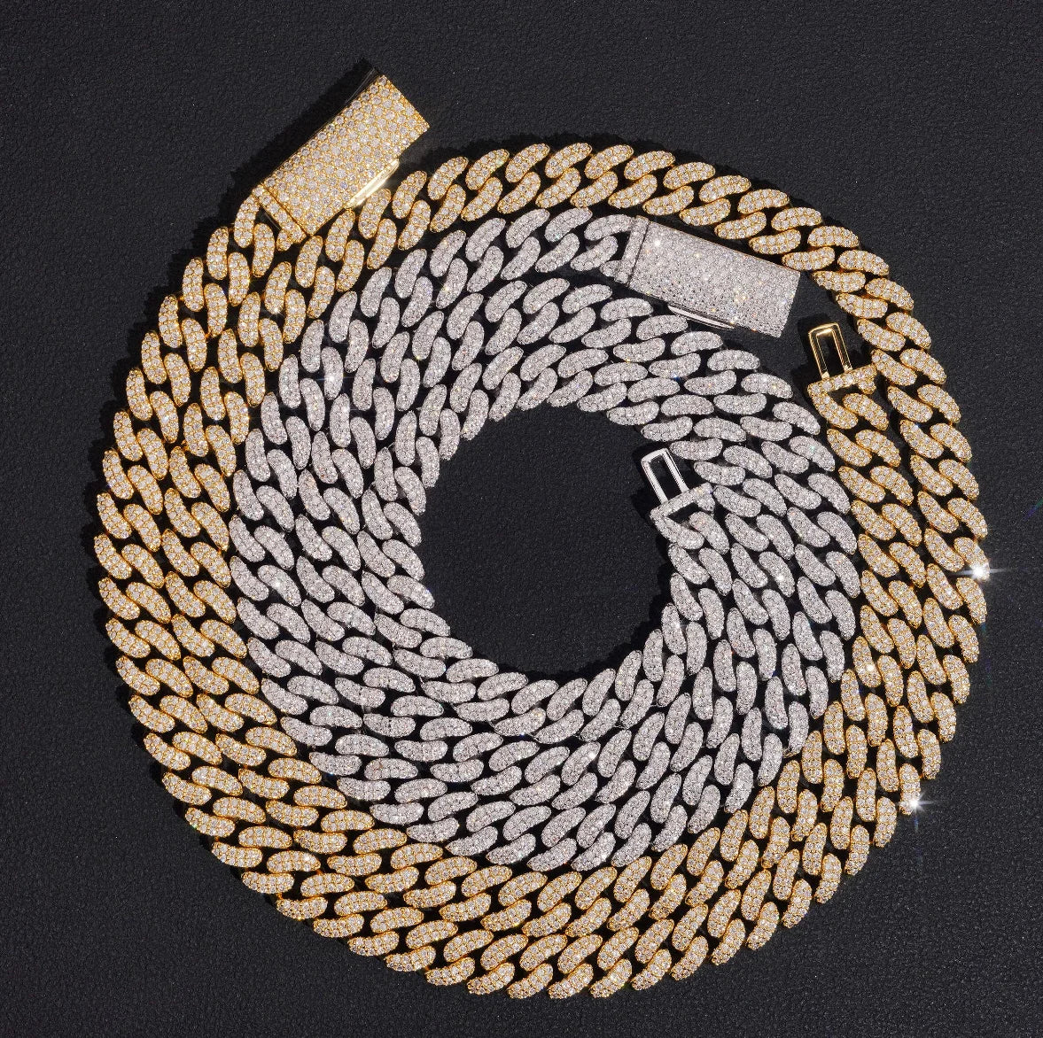 GRA Certificated Moissanite Chain Cuban 6 8 10 MM Hip Hop Jewelry VVS Moissanite Cuban Link Brass Miami Cuban Link Chain