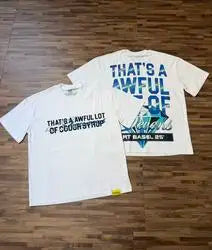 THAT'S AWFUL LOT COUGH SYRUP Men's Oversized Loose Fit T-shirt 100% Cotton Satin Fabric Breathable Anti-Pilling Character