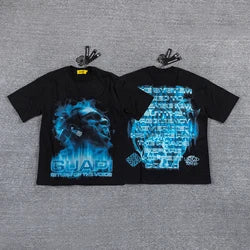2026 High Quality Cotton Gothic Short Sleeve Skull Printed Hot Drilling T-shirts Low Price Wholesale GUAPI Men's T-shirts