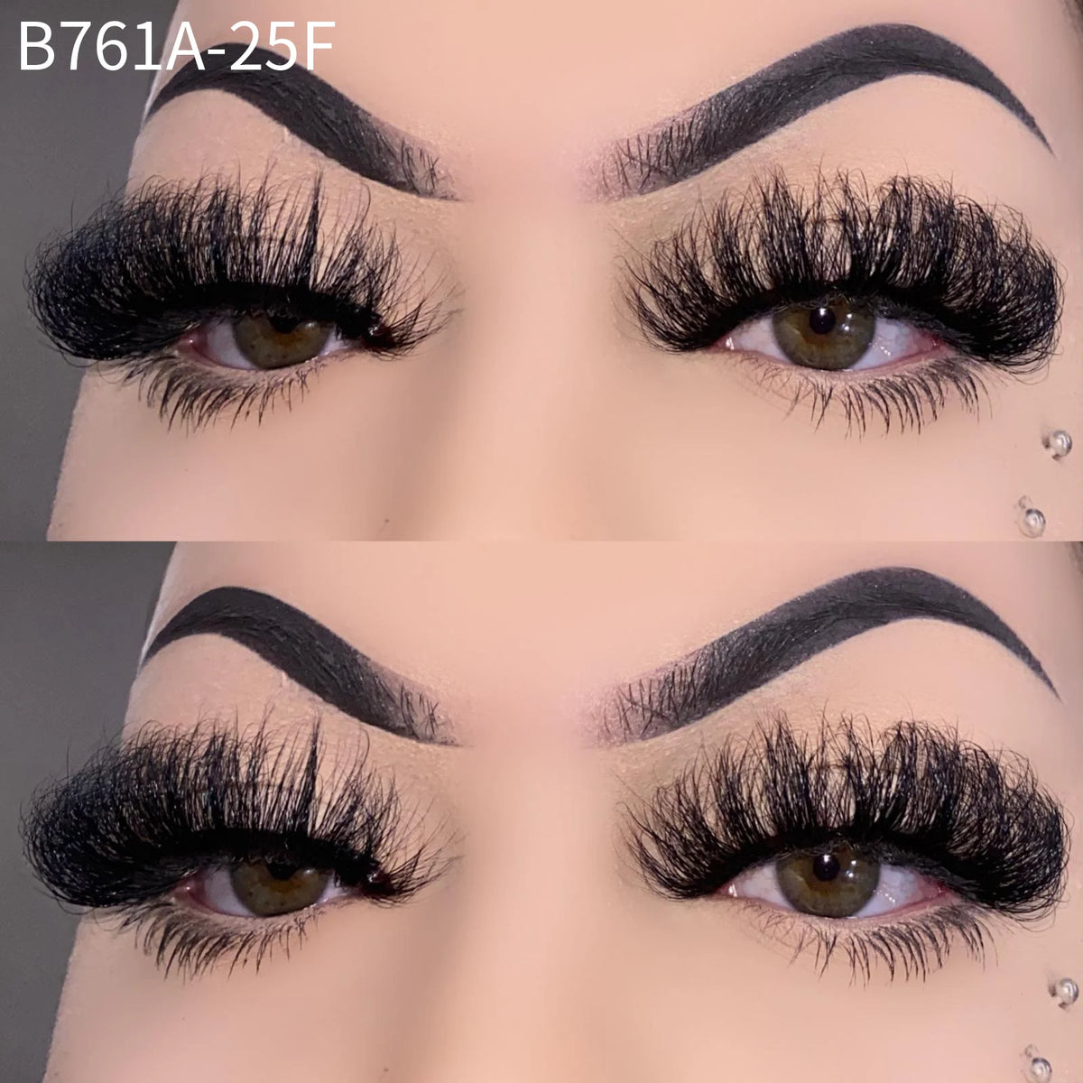 Wholesale Vendor  Russian 5D 3D Curl Real Cils Natural Eyelash Mink Spiky Wispy Faux Cils Synthetic Hair Faux Lash Strips - B761A-25F 25mm Lashes / Dramatic / Mix
