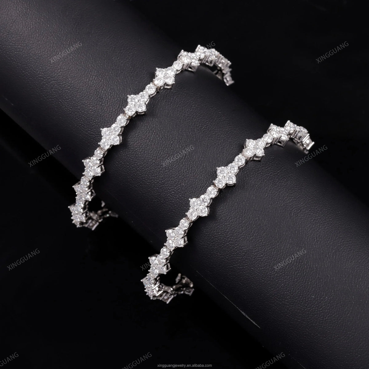 Hip Hop Jewelry Cross Design VVS Moissanite Bracelet 925 Sterling Silver Men Women Bracelet Iced Out Diamond Tennis Bracelet