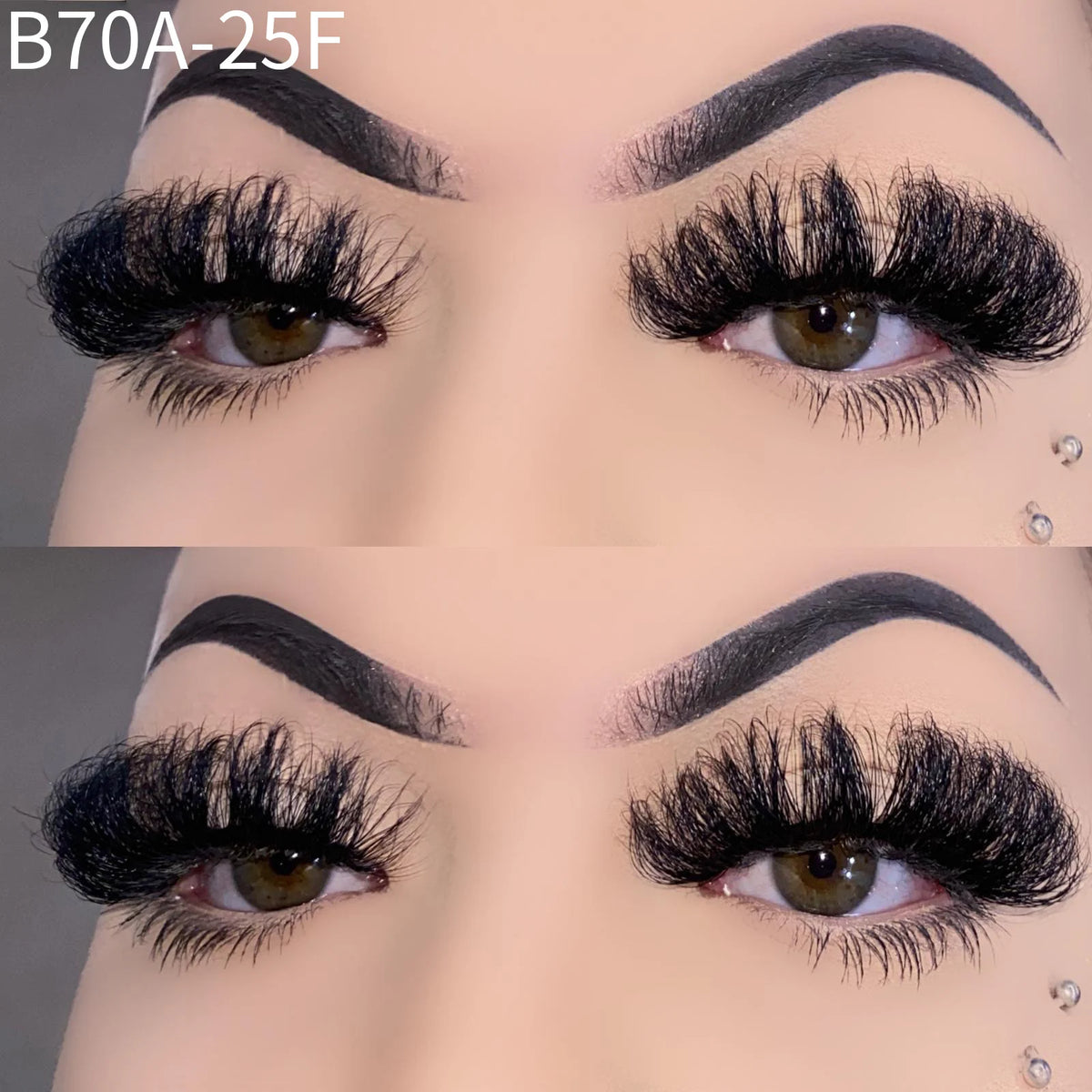 Wholesale Vendor  Russian 5D 3D Curl Real Cils Natural Eyelash Mink Spiky Wispy Faux Cils Synthetic Hair Faux Lash Strips - B70A-25F 25mm Lashes / Dramatic / Mix