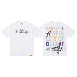 THAT'S AWFUL LOT COUGH SYRUP Men's Oversized Loose Fit T-shirt 100% Cotton Satin Fabric Breathable Anti-Pilling Character