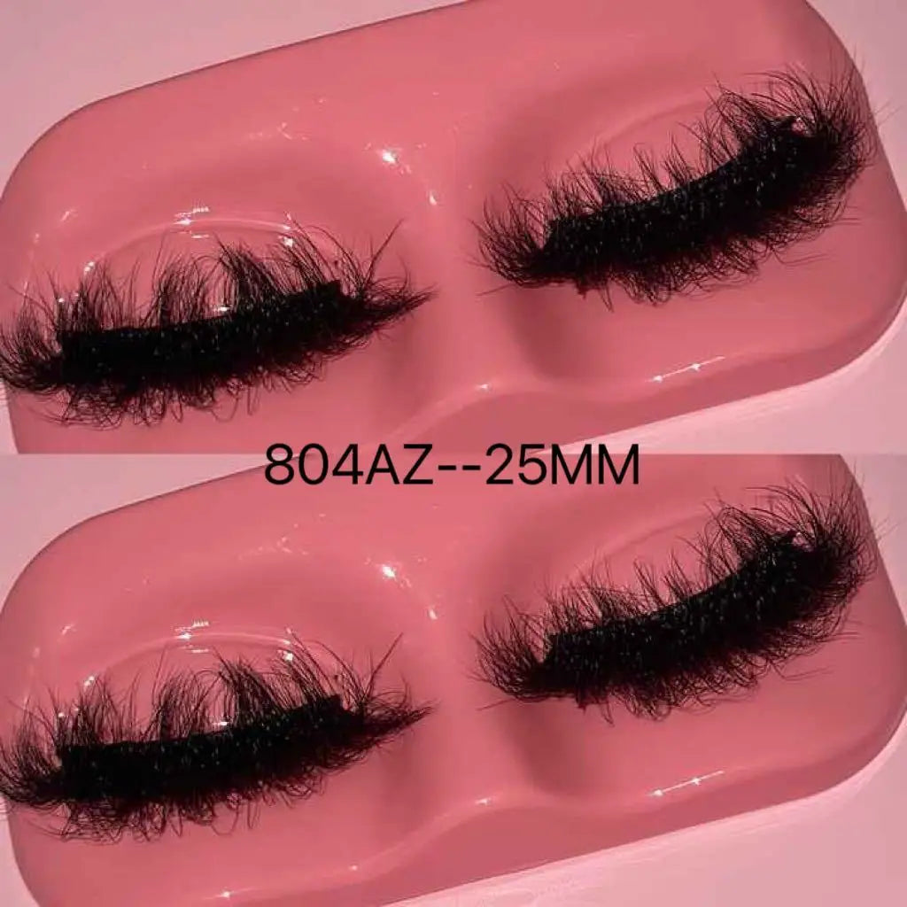 Long Fluffy 25mm Real Mink Eyelashes Wholesale Custom Logo Strip Lashes Bulk Vendor
