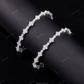 Hip Hop Jewelry Cross Design VVS Moissanite Bracelet 925 Sterling Silver Men Women Bracelet Iced Out Diamond Tennis Bracelet - White