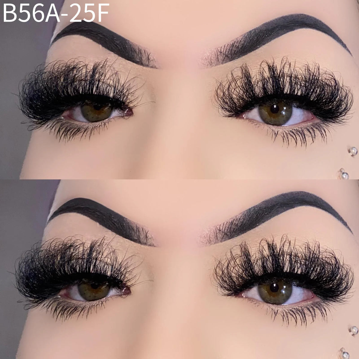 Wholesale Vendor  Russian 5D 3D Curl Real Cils Natural Eyelash Mink Spiky Wispy Faux Cils Synthetic Hair Faux Lash Strips - B56A-25F 25mm Lashes / Dramatic / Mix