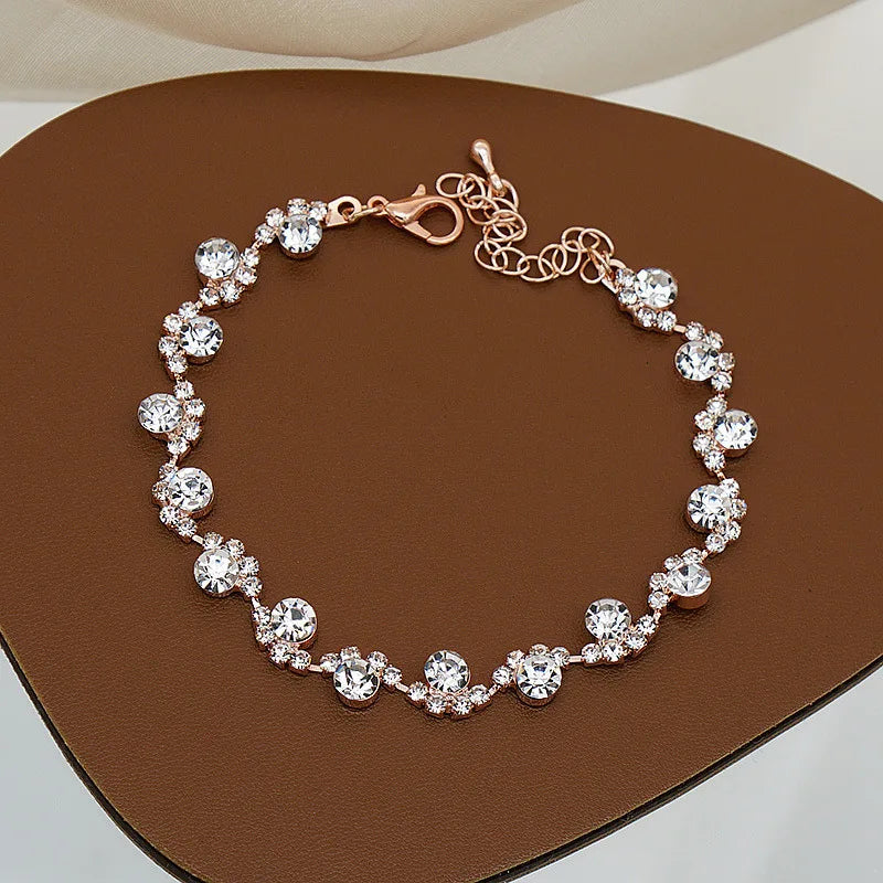 Wholesale American Real Gold CVD Lab Made Grown Diamond Set Jewelry Luxury Bracelet Women